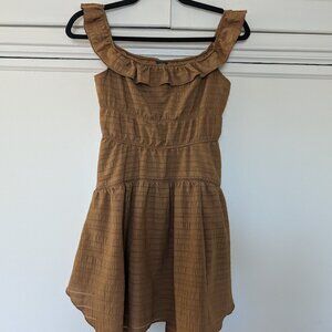 Wild Fable Women's Ruffle Tiered Dress - Cognac, XS